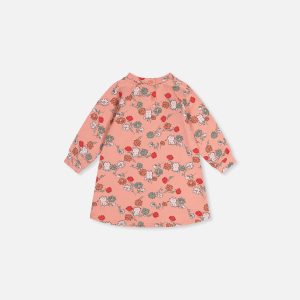 Alternative view of Baby French Terry Dress Pink Cat Print