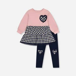 Baby Tunic And Leggings Set Pale Dusty Pink