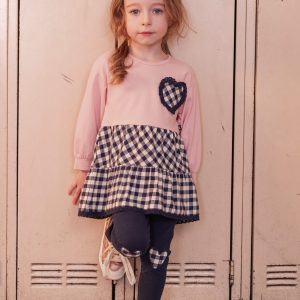 Alternative view of Tunic And Leggings Set Pale Dusty Pink And Navy