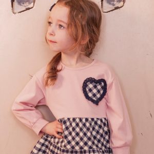 Tunic And Leggings Set Pale Dusty Pink And Navy - Image 3