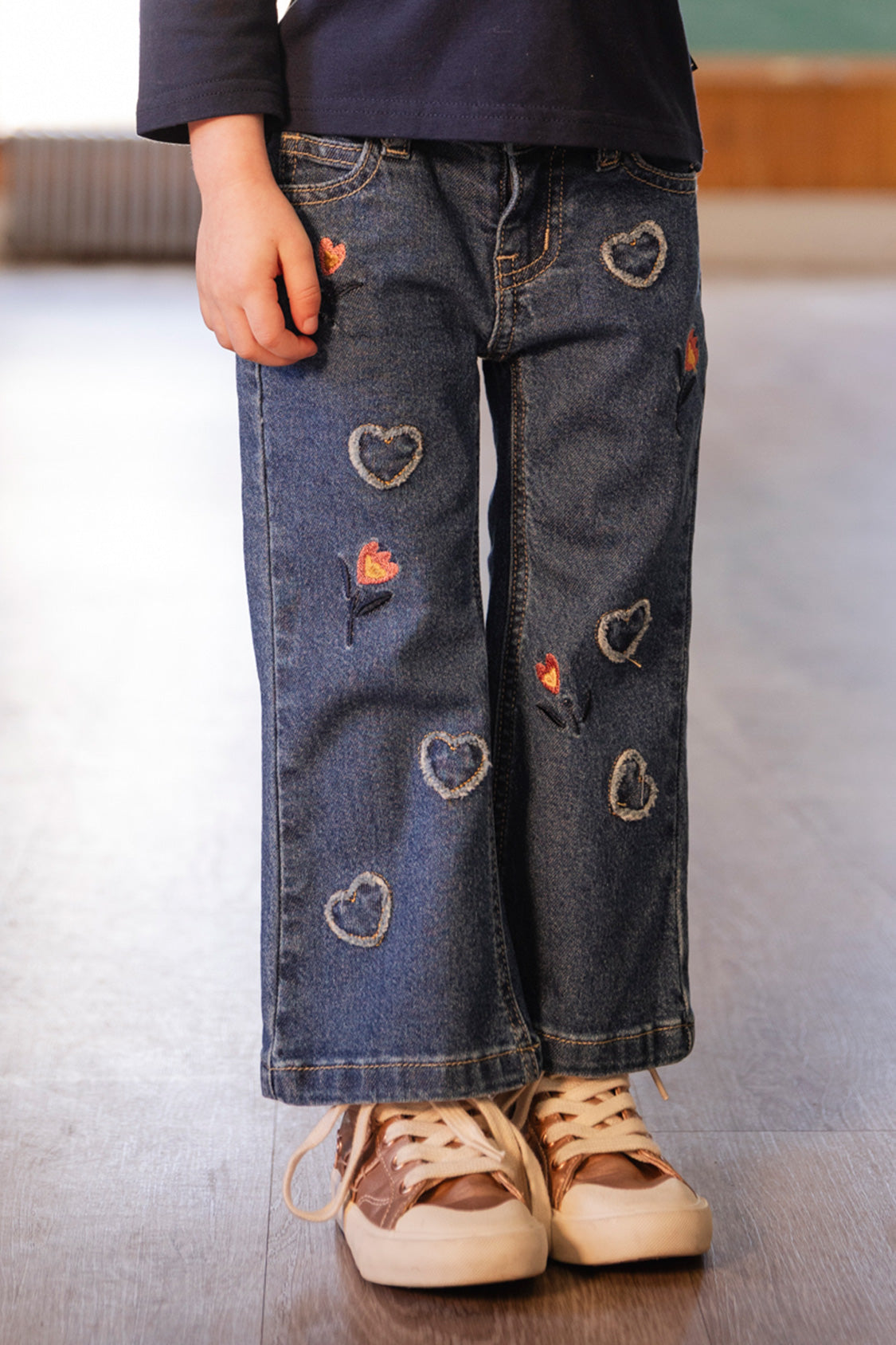 Boot Leg Jeans Navy Blue Denim - Image 3