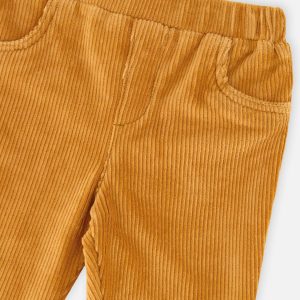 Baby Stretch Velour Treggings Yellow - Image 3