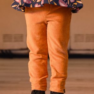 Stretch Velour Treggings Yellow - Image 3