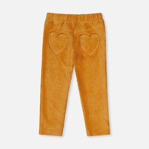 Stretch Velour Treggings Yellow - Image 4
