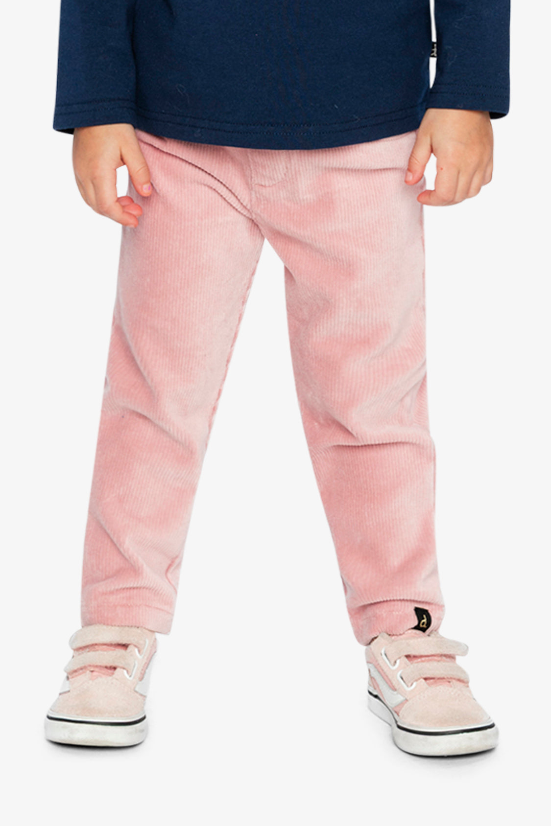 Stretch Velour Treggings Pale Dusty Pink - Image 2
