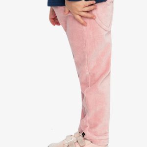Stretch Velour Treggings Pale Dusty Pink - Image 4