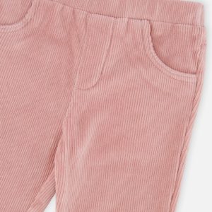 Stretch Velour Treggings Pale Dusty Pink - Image 5