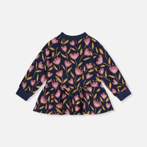 French Terry Top Blue Tulip Print - Image 4