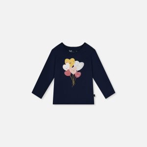 Baby Organic Cotton T-Shirt Royal Blue And Pink