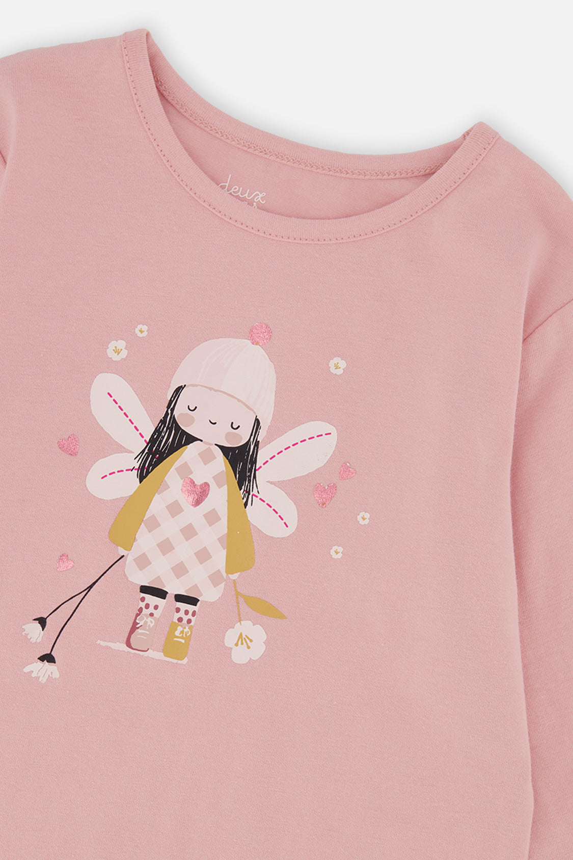 Baby Organic Cotton T-Shirt Pale Dusty Pink - Image 3