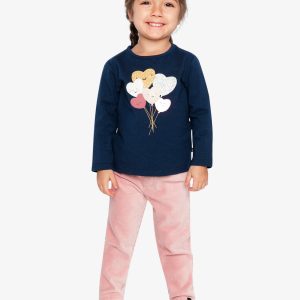 Organic Cotton T-Shirt Royal Blue And Pink - Image 2