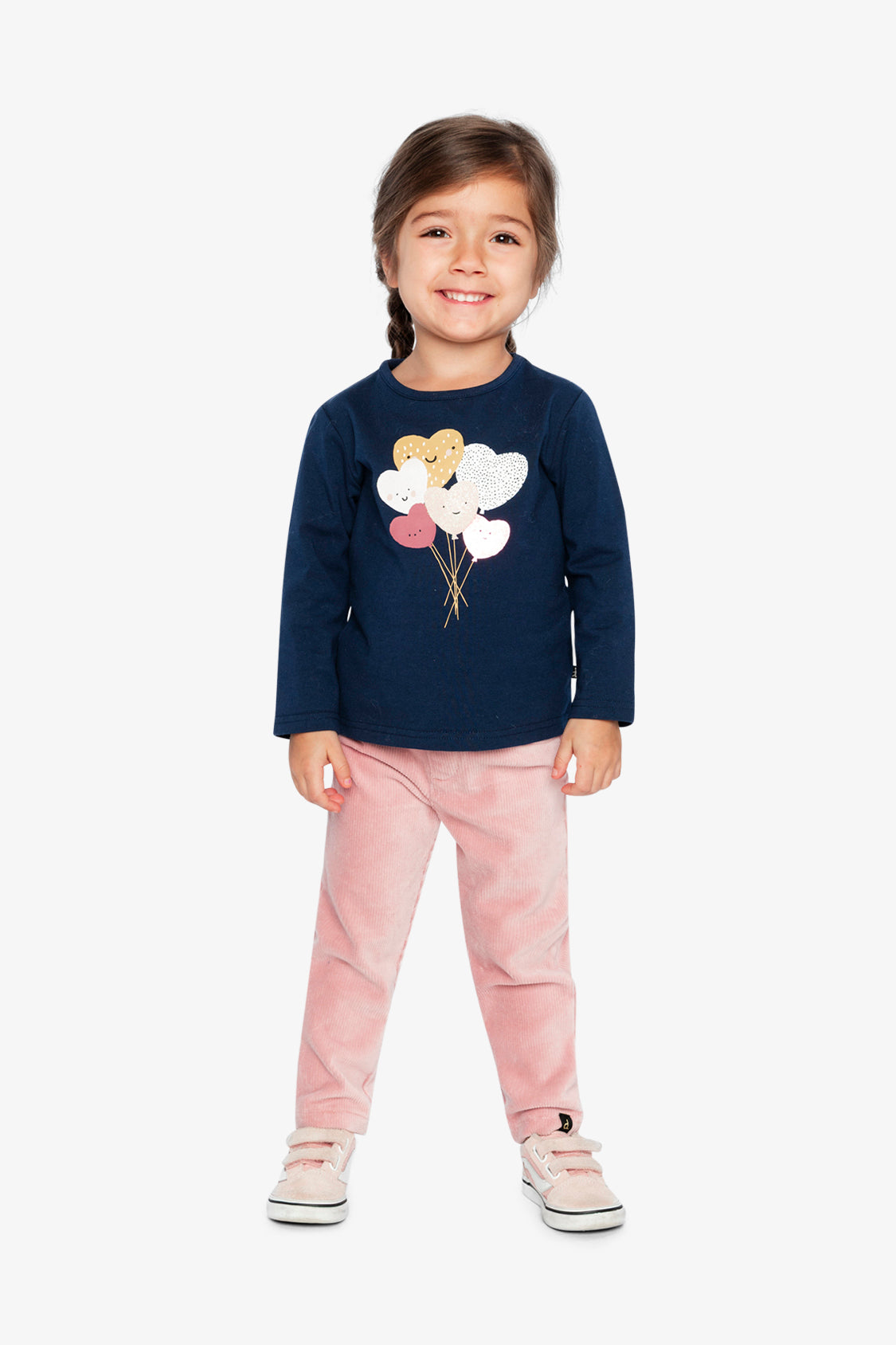 Organic Cotton T-Shirt Royal Blue And Pink - Image 2