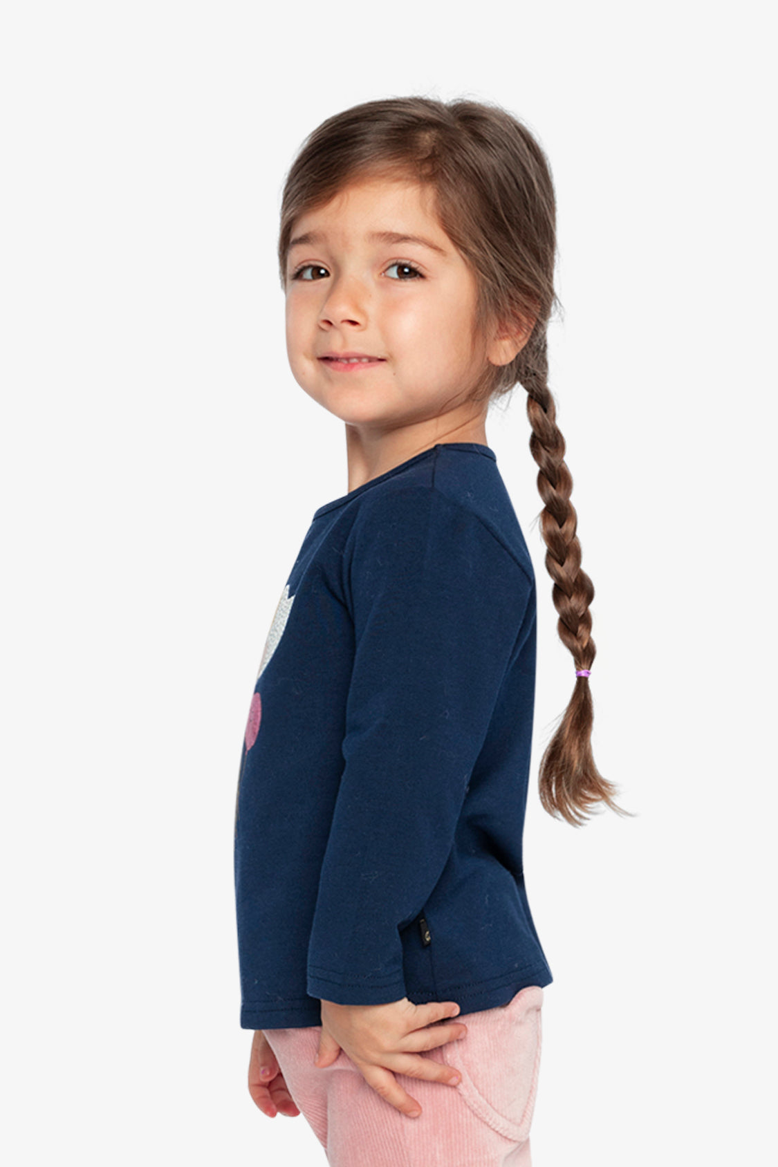 Organic Cotton T-Shirt Royal Blue And Pink - Image 5