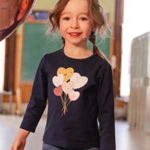 Organic Cotton T-Shirt Royal Blue And Pink - Image 3