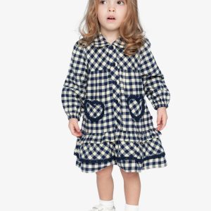 Alternative view of Shirt Dress With Frills Blue And White Gingham Print