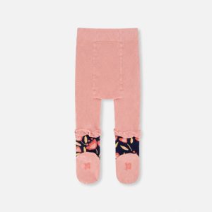 Alternative view of Baby Tights Pale Dusty Pink And Navy