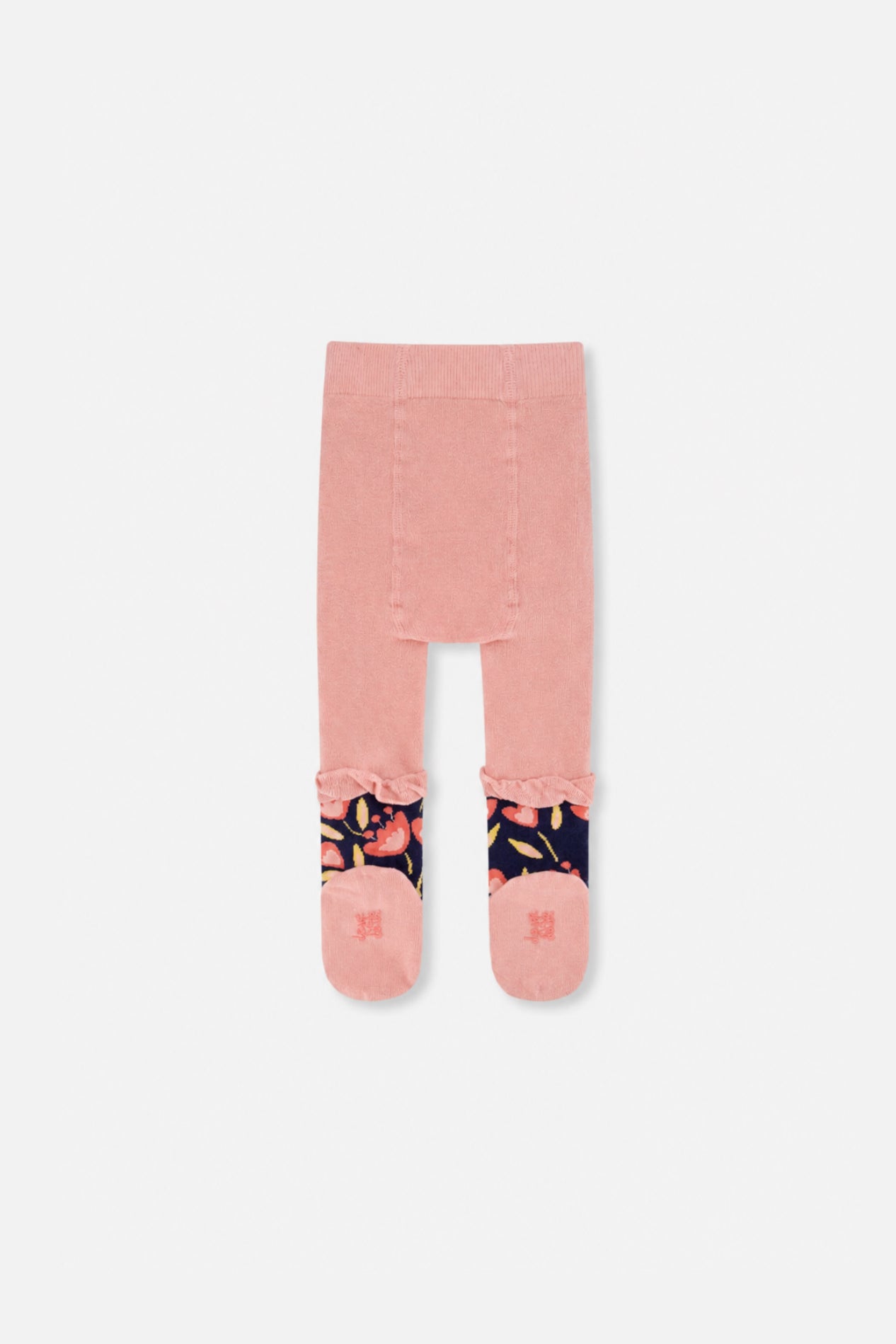 Baby Tights Pale Dusty Pink And Navy - Image 2