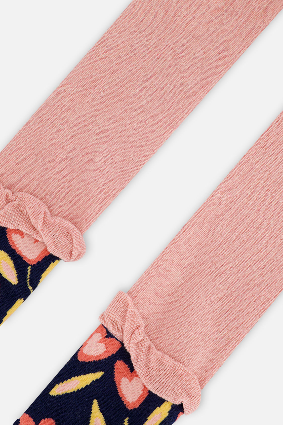 Tights Pale Dusty Pink And Navy - Image 5