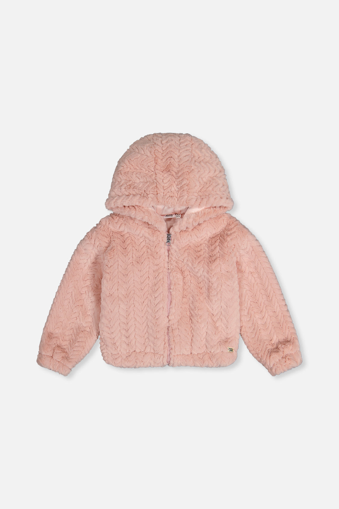 Faux Fur Hooded Cardigan Pink - Image 9