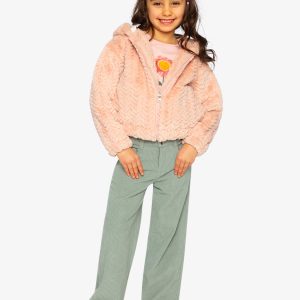 Faux Fur Hooded Cardigan Pink - Image 5