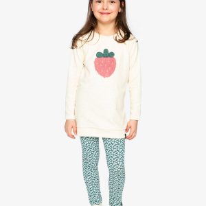 Organic Cotton Leggings Green Daisy Print - Image 5