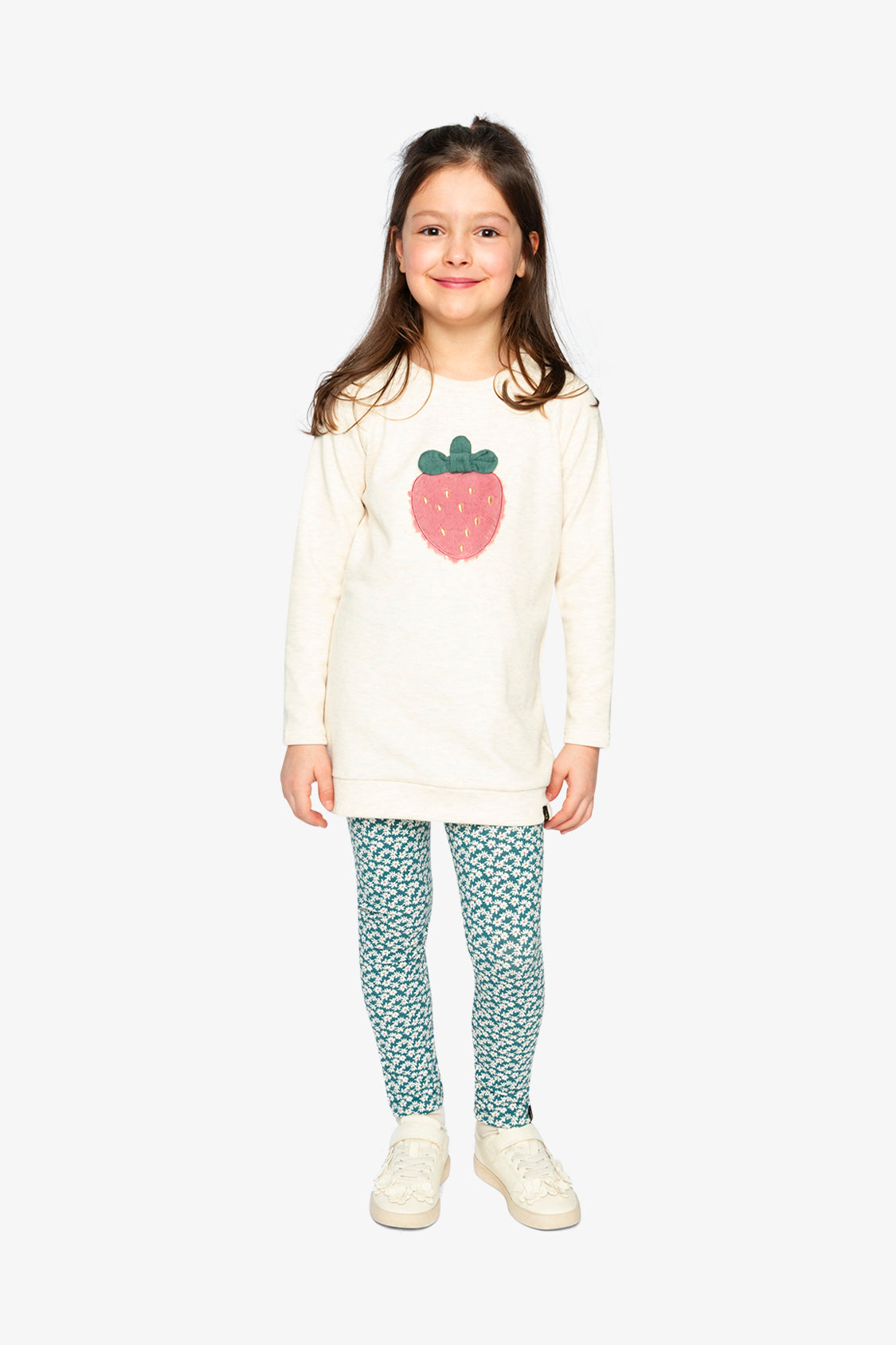 Organic Cotton Leggings Green Daisy Print - Image 5