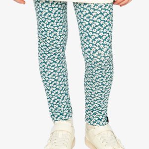 Alternative view of Organic Cotton Leggings Green Daisy Print