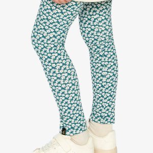 Organic Cotton Leggings Green Daisy Print - Image 3