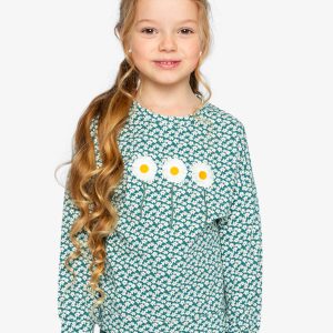Alternative view of Printed Jersey Long Sleeve T-Shirt Green Floral Print
