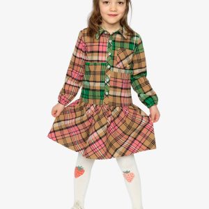 Shirt Plaid Dress Pink And Green - Image 2
