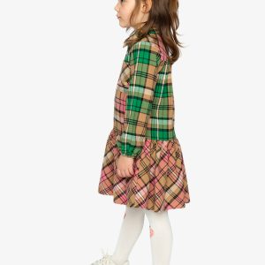 Shirt Plaid Dress Pink And Green - Image 3