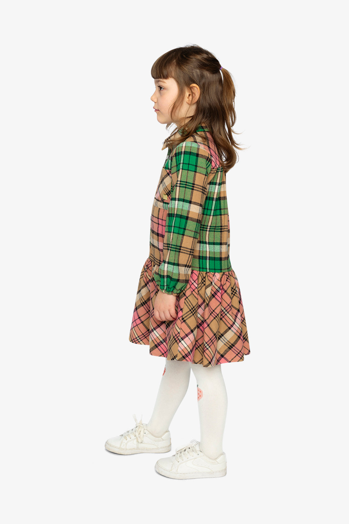 Shirt Plaid Dress Pink And Green - Image 3