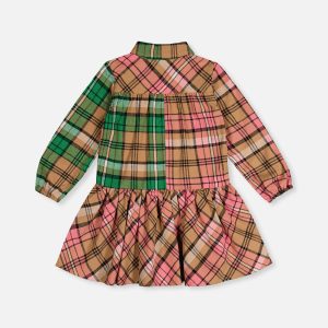 Shirt Plaid Dress Pink And Green - Image 5