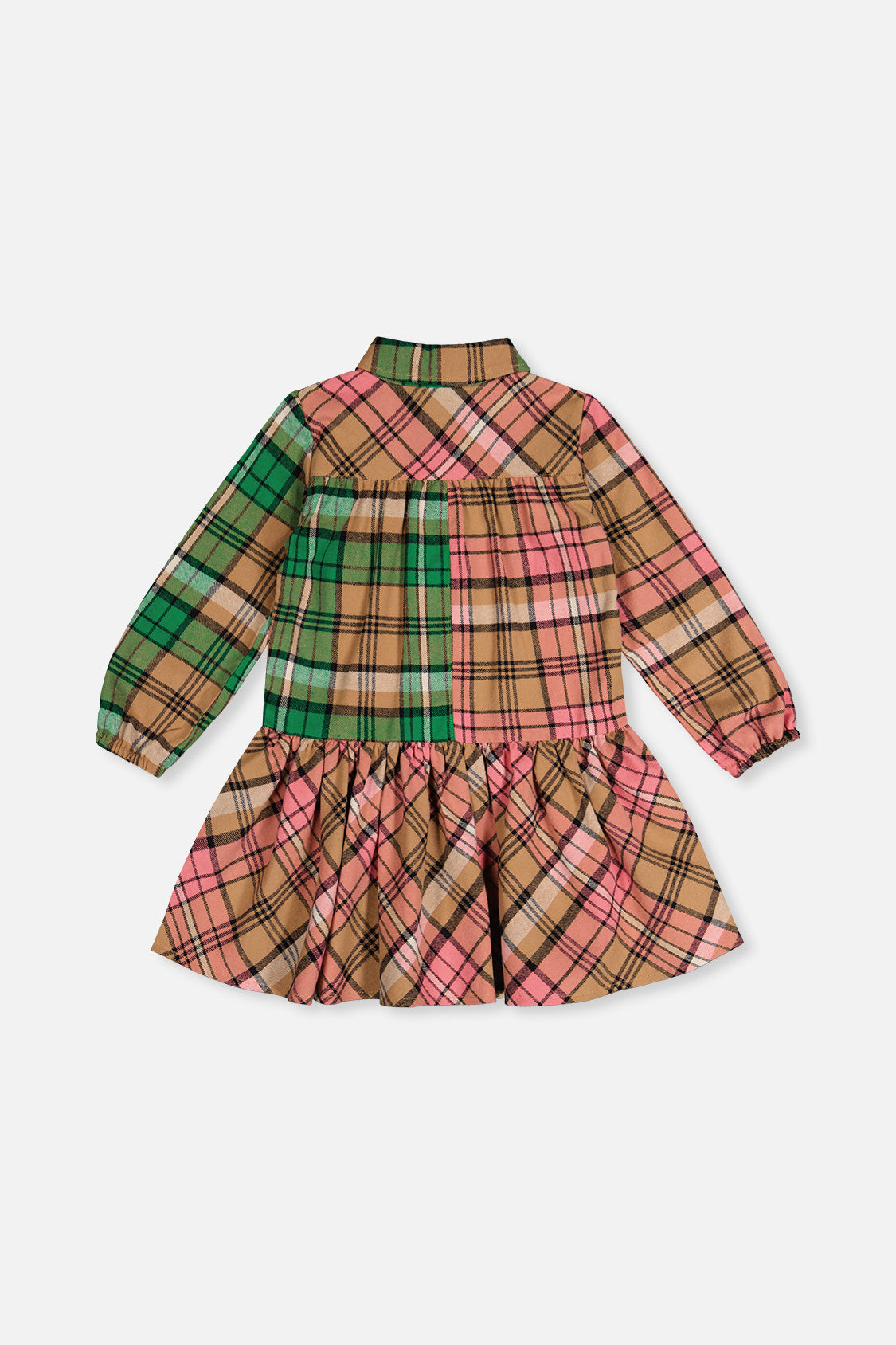 Shirt Plaid Dress Pink And Green - Image 5