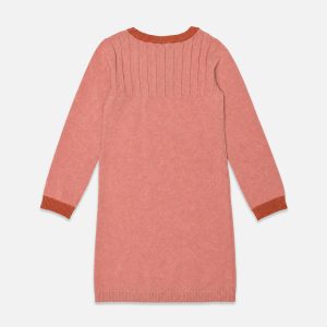 Knitted Dress With Strawberry Jacquard Pink - Image 2