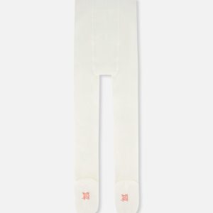 Knit Strawberry Tights Off-White - Image 3