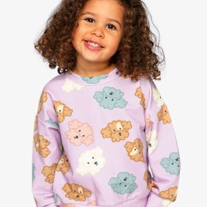 Alternative view of Printed Sweatshirt Purple Poodle Print