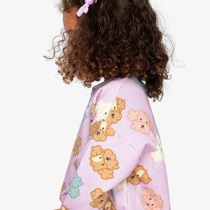 Printed Sweatshirt Purple Poodle Print - Image 3