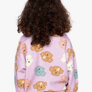 Printed Sweatshirt Purple Poodle Print - Image 4