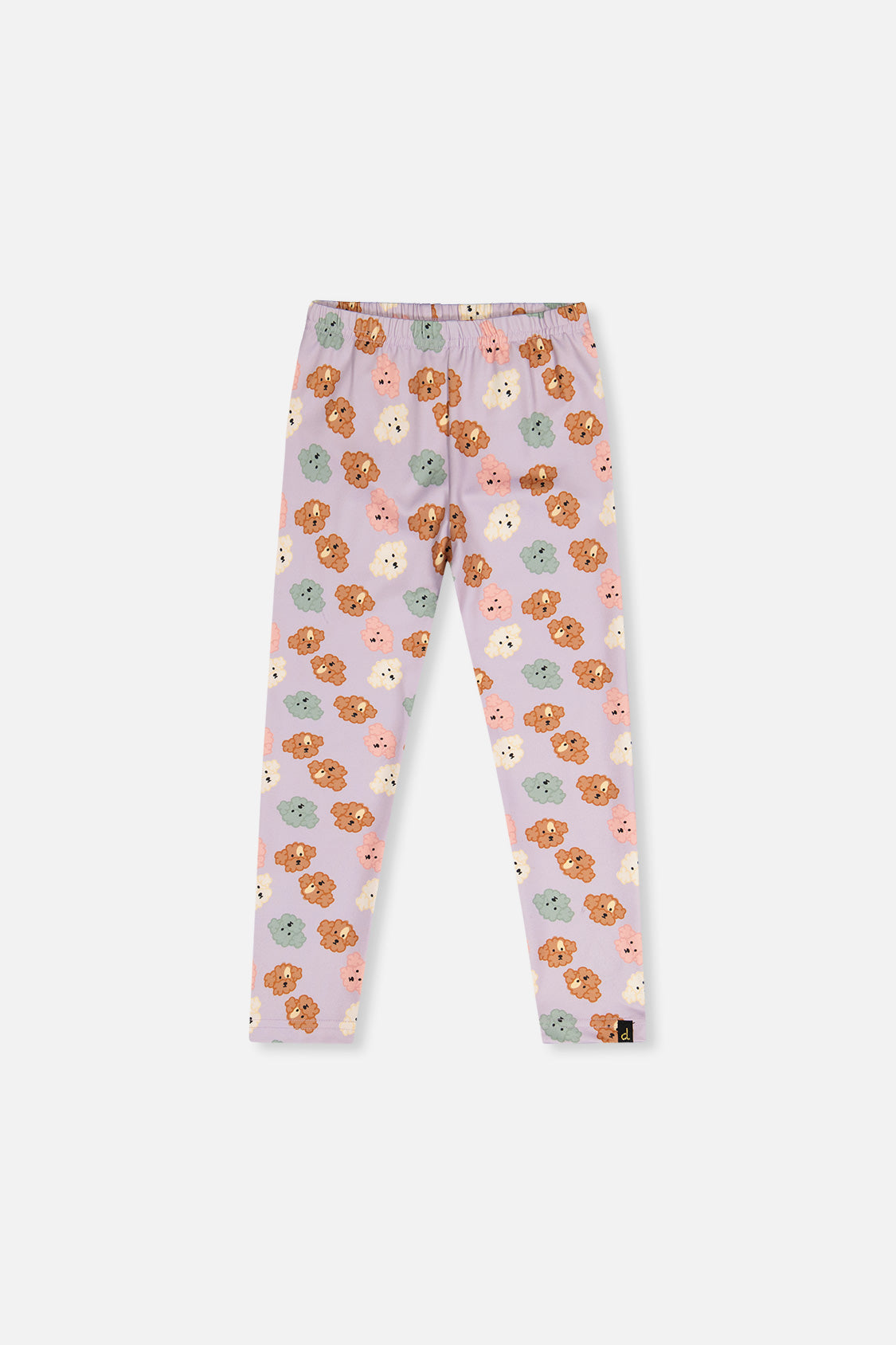 Organic Cotton Leggings Purple Poodle Print - Image 12
