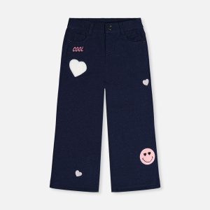 French Terry Pant Navy Blue Denim - Image 7