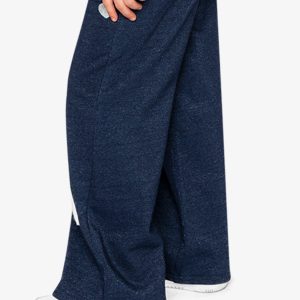 French Terry Pant Navy Blue Denim - Image 4