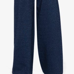 French Terry Pant Navy Blue Denim - Image 5