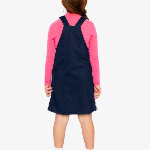 French Terry Dress Navy Blue Denim - Image 4