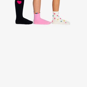 Alternative view of Socks (3 Pairs) Dark Blue, Pink And Beige