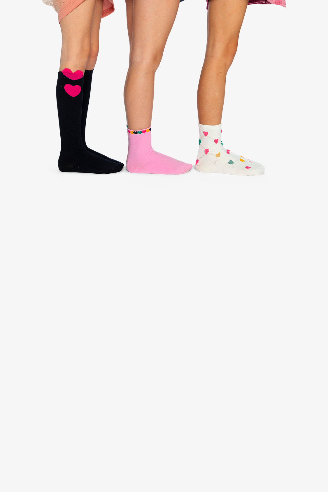 Socks (3 Pairs) Dark Blue, Pink And Beige - Image 2