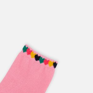 Socks (3 Pairs) Dark Blue, Pink And Beige - Image 3