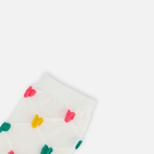Socks (3 Pairs) Dark Blue, Pink And Beige - Image 4