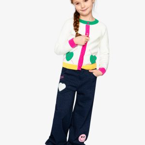Knitted Cardigan Off-White, Green And Pink - Image 5