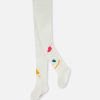 Knitted Dress With Heart Jacquard Off-White, Green And Pink